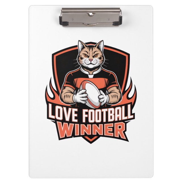 Ich liebe Fußball  Klemmbrett (Vorderseite)