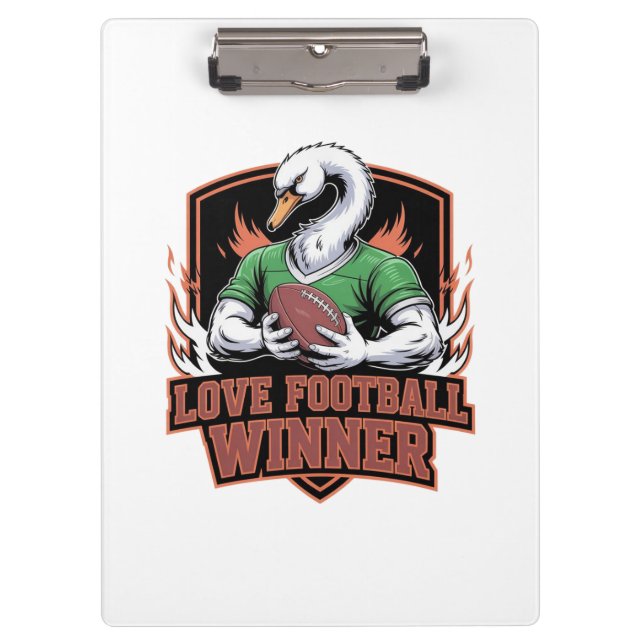 Ich liebe Fußball  Klemmbrett (Vorderseite)