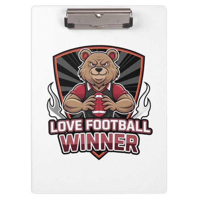 Ich liebe Fußball  Klemmbrett (Vorderseite)