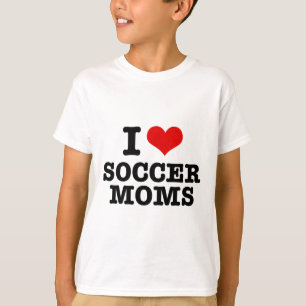 Ich liebe Fußball-Mütter-Herz T-Shirt