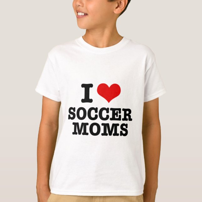 Ich liebe Fußball-Mütter-Herz  T-Shirt (Vorderseite)