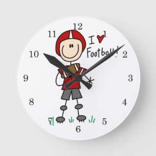 Ich liebe Fußball Runde Wanduhr