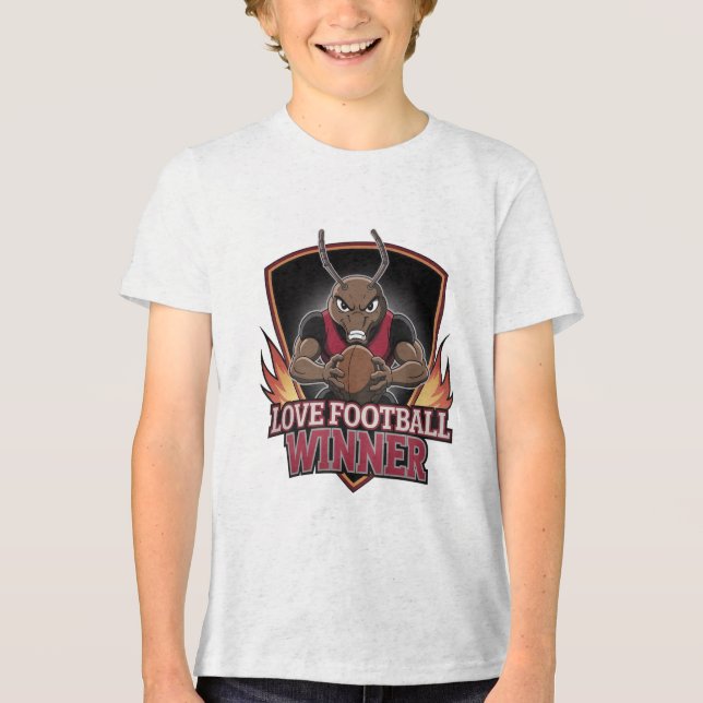 Ich liebe Fußball  Tri-Blend Shirt (Vorderseite)