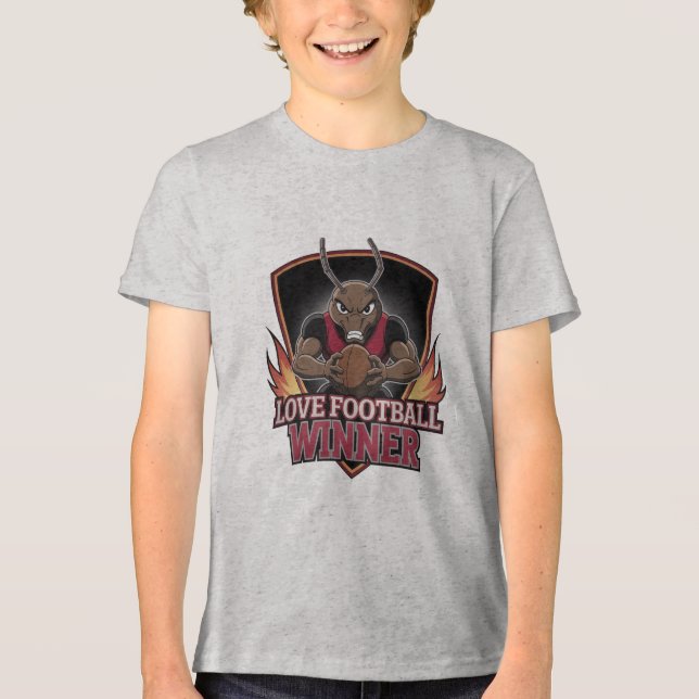 Ich liebe Fußball  Tri-Blend Shirt (Vorderseite)