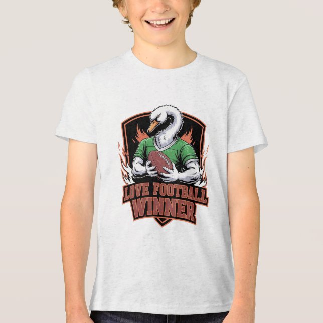Ich liebe Fußball  Tri-Blend Shirt (Vorderseite)