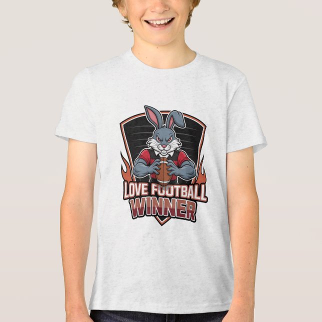 Ich liebe Fußball  Tri-Blend Shirt (Vorderseite)