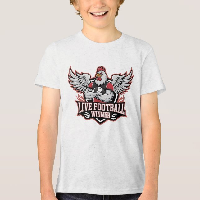 Ich liebe Fußball  Tri-Blend Shirt (Vorderseite)