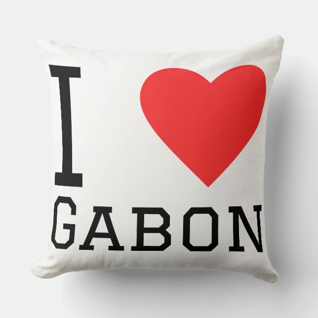 Ich liebe Gabun Kissen (Vorderseite)