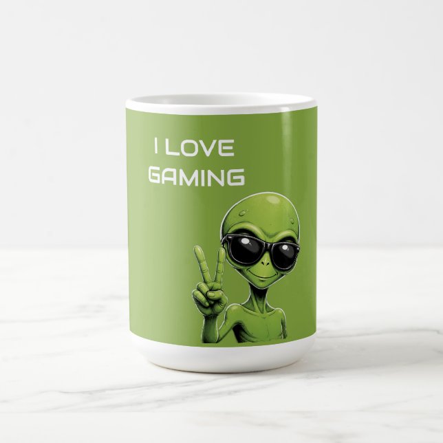 Ich liebe Gaming Kaffeetasse (Mittel)