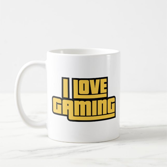 Ich liebe Gaming-Kaffeetasse Kaffeetasse (Links)