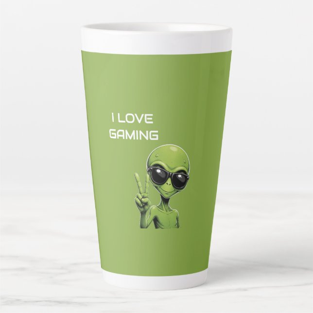 Ich liebe Gaming Milchtasse (Vorderseite)