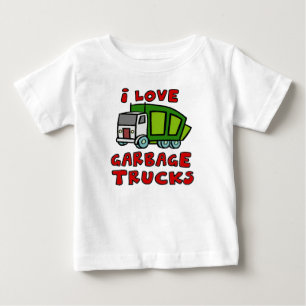 ICH LIEBE GARBAGE LKW!! Müllwagen für Kinder!! Baby T-shirt