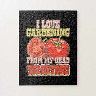 Ich Liebe Gartenarbeit vor meinen KopfTomaten Puzzle