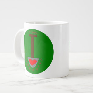 Ich liebe Gartenschmuck-Tasse Jumbo-Tasse