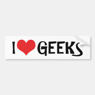 Ich liebe Geeks Aufkleber Autoaufkleber