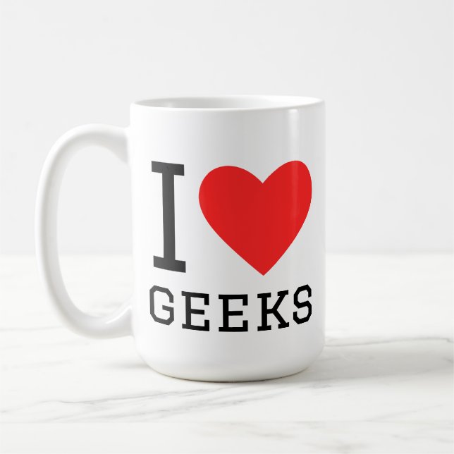 Ich liebe Geeks  Kaffeetasse (Links)