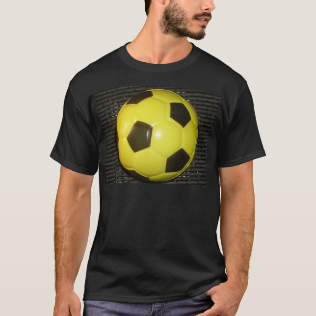 Ich Liebe Gelb- und Schwarzfußball mit Mitgefühl T-Shirt (Vorderseite)