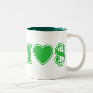 Ich Liebe Geld Zweifarbige Tasse