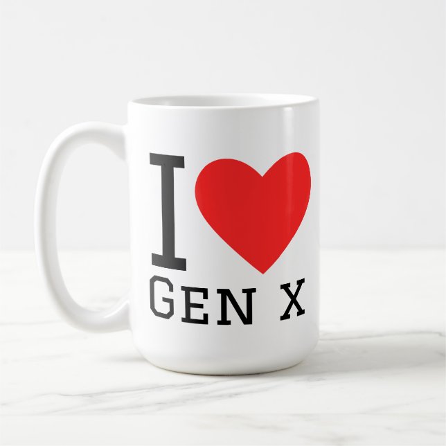 Ich liebe Generation X Kaffeetasse (Links)