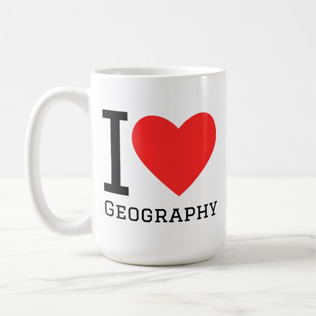 Ich liebe Geographie  Kaffeetasse (Links)