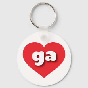 Ich liebe Georgia - ga rotes Herz Schlüsselanhänger