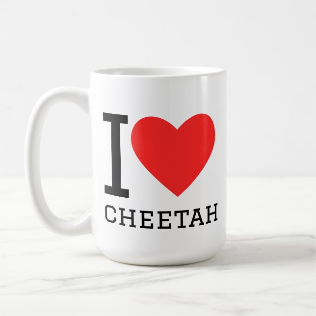 Ich liebe Gepard  Kaffeetasse (Links)
