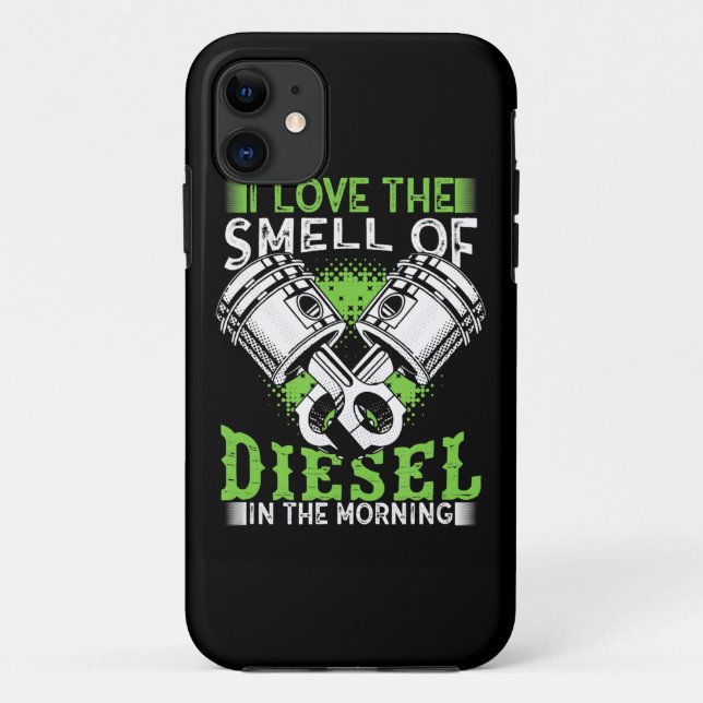 Ich Liebe Geruch von Diesel am Morgen Geschenk für Case-Mate iPhone Hülle (Rückseite)