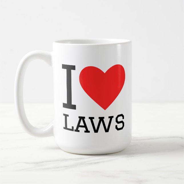 Ich liebe Gesetze Kaffeetasse (Links)