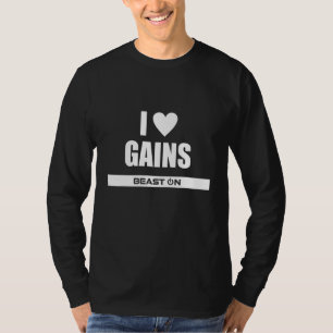 Ich liebe Gewinne Bodybuilding Gainz Fitnessstudio T-Shirt