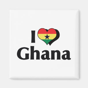 Ich liebe Ghana-Flagge Magnet