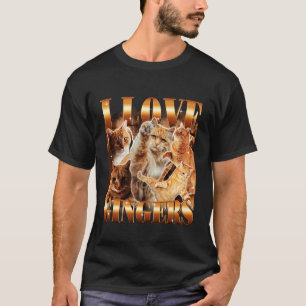 Ich liebe Gingers Lustige Niedliche Katzen Meme Ki T-Shirt