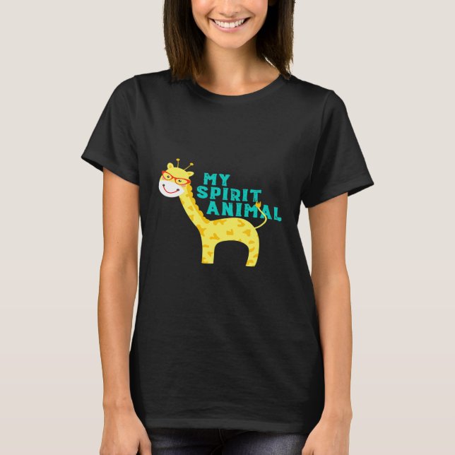 Ich Liebe Giraffe Mein Geisttier T-Shirt (Vorderseite)