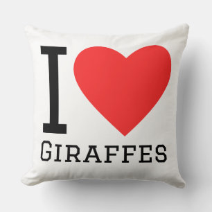 Ich liebe Giraffen Kissen