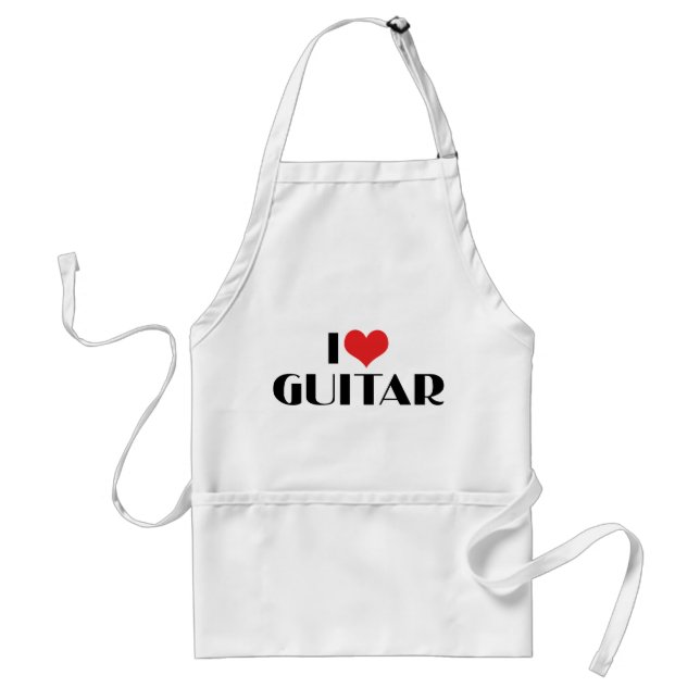 Ich liebe Gitarre Schürze (Vorne)