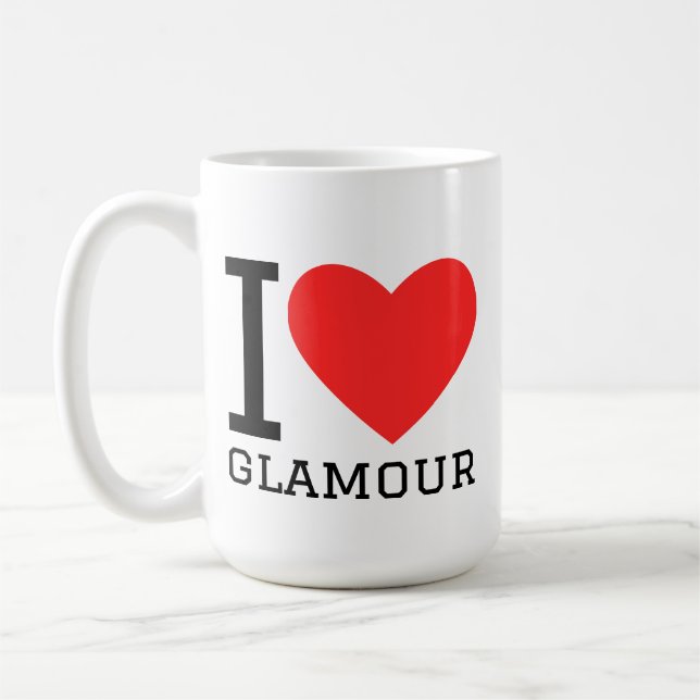 Ich liebe Glamour Kaffeetasse (Links)