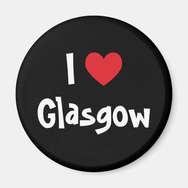 Ich liebe Glasgow Magnet (Vorne)