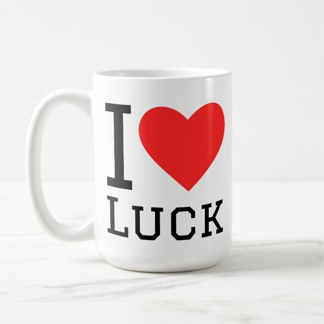 Ich liebe Glück Kaffeetasse (Links)