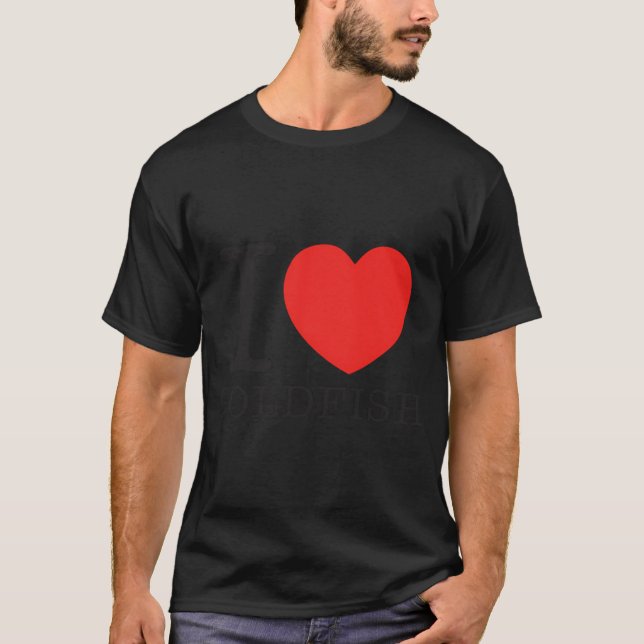 Ich liebe Goldfische T-Shirt (Vorderseite)