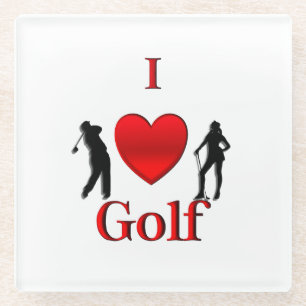 Ich liebe Golf Glasuntersetzer