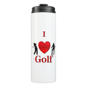 Ich liebe Golfsport Thermosbecher
