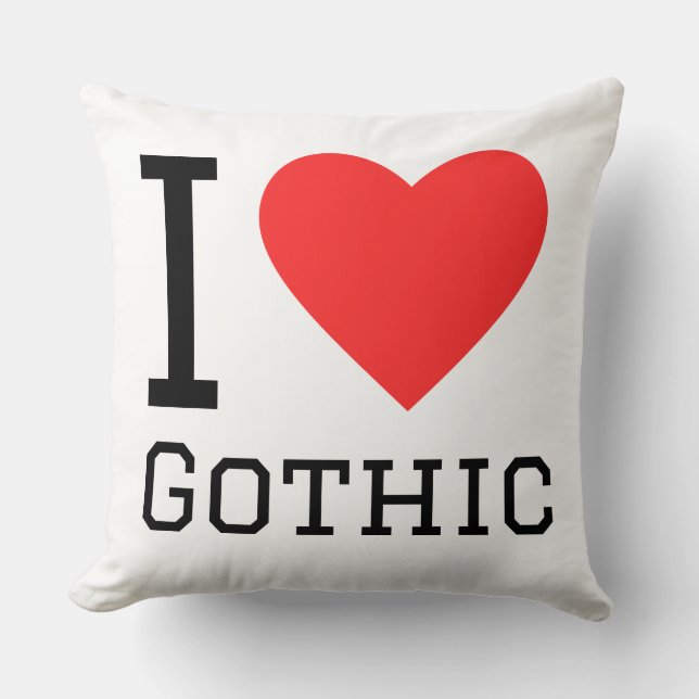 Ich liebe Gothic Kissen (Vorderseite)