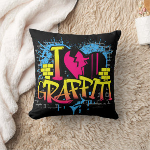 Ich liebe Graffiti – Urbane Street Art Kissen