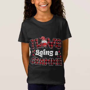 Ich Liebe, Grammie Karierte Herzen gnome Valent T-Shirt