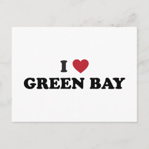 Ich liebe Green Bay Wisconsin Postkarte