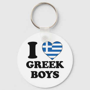 Ich Liebe griechische Jungs Schlüsselanhänger