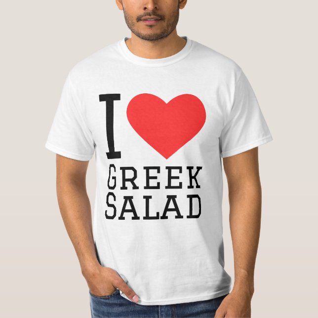 Ich Liebe griechischer Salat T-Shirt (Vorderseite)