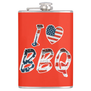 Ich Liebe GRILLEN, amerikanisches Patriotismus Flachmann