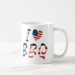 Ich Liebe GRILLEN, amerikanisches Patriotismus Kaffeetasse