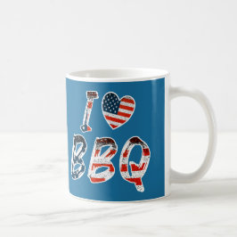 Ich Liebe GRILLEN, amerikanisches Patriotismus Kaffeetasse