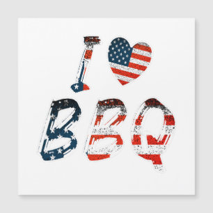 Ich Liebe GRILLEN, amerikanisches Patriotismus Magnetkarte